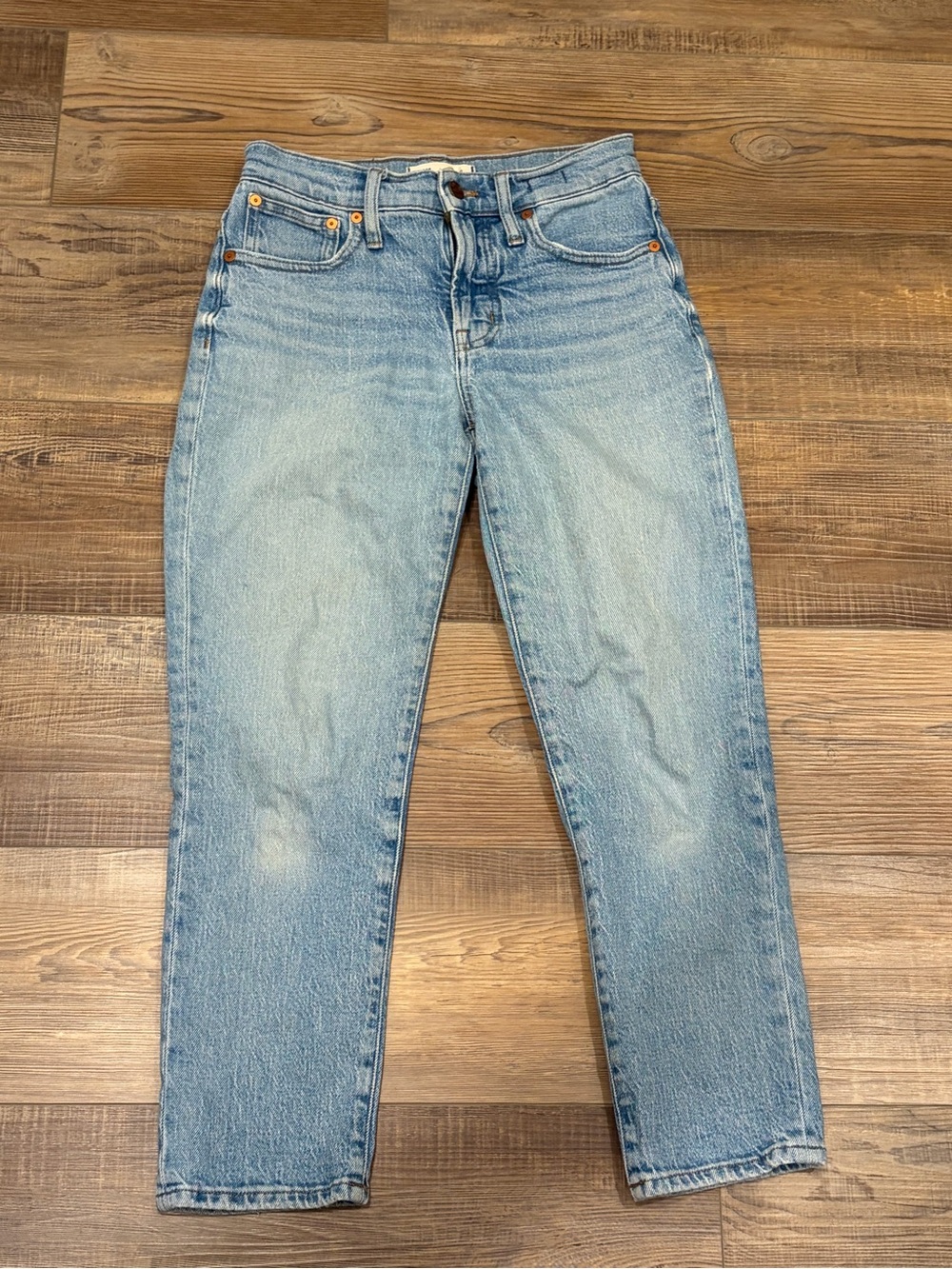 Madewell 24P Light Blue Straight-Leg Jeans 24”L The Perfect Vintage Jean